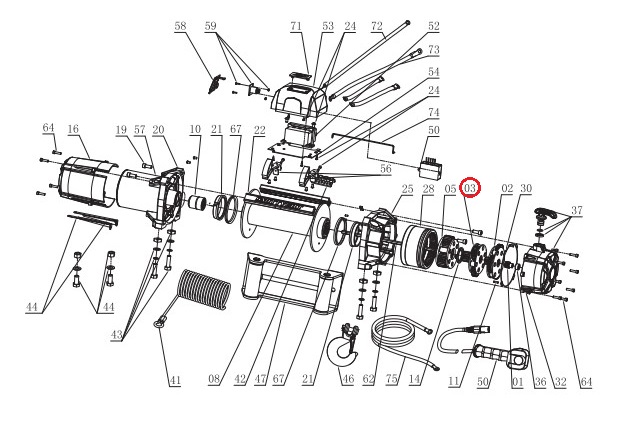 Smittybilt Winch Parts Breakdown