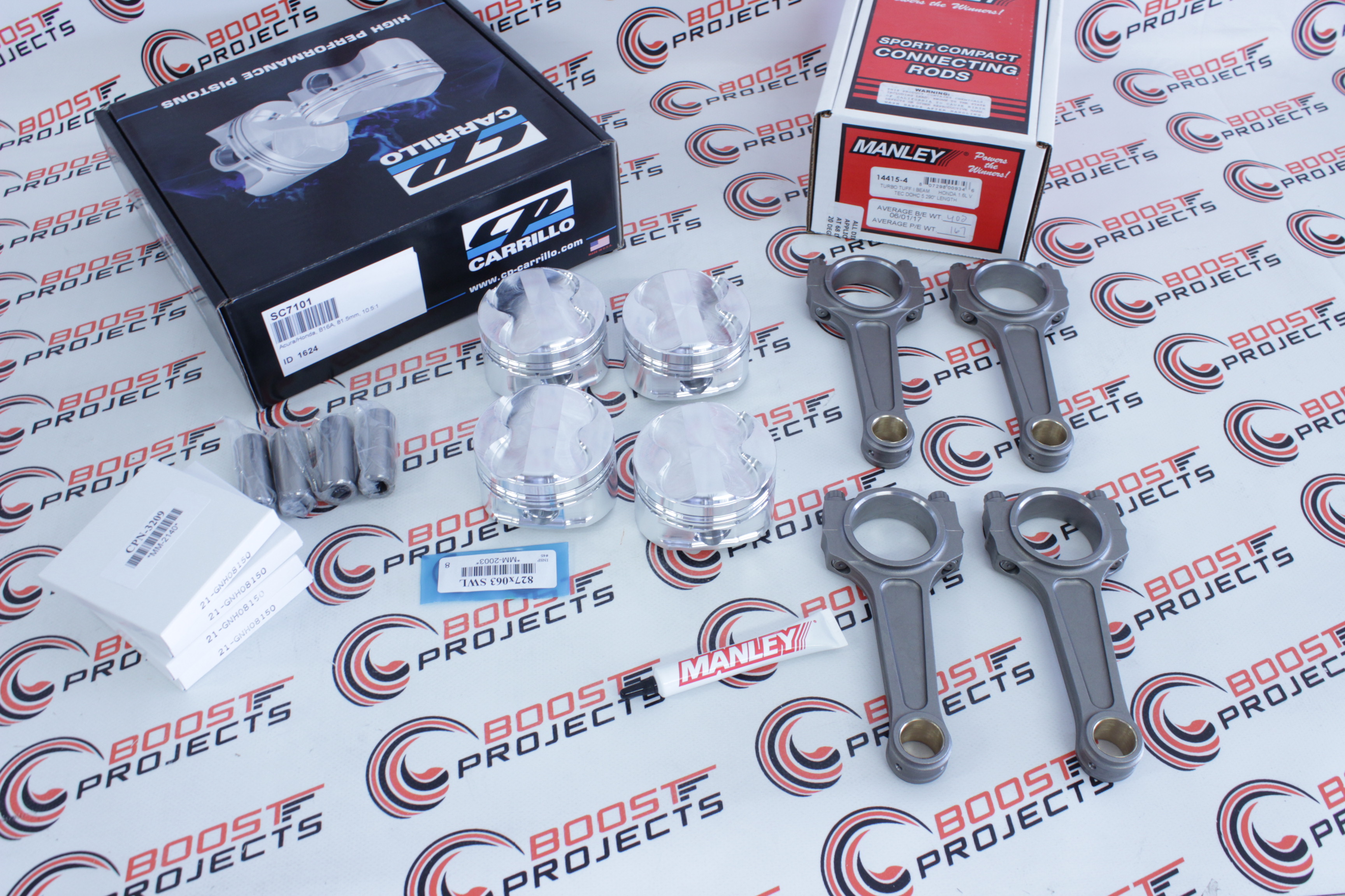 CP Pistons Manley Rods For Honda B16A Bore 81.5mm +0.5mm 10.51CR