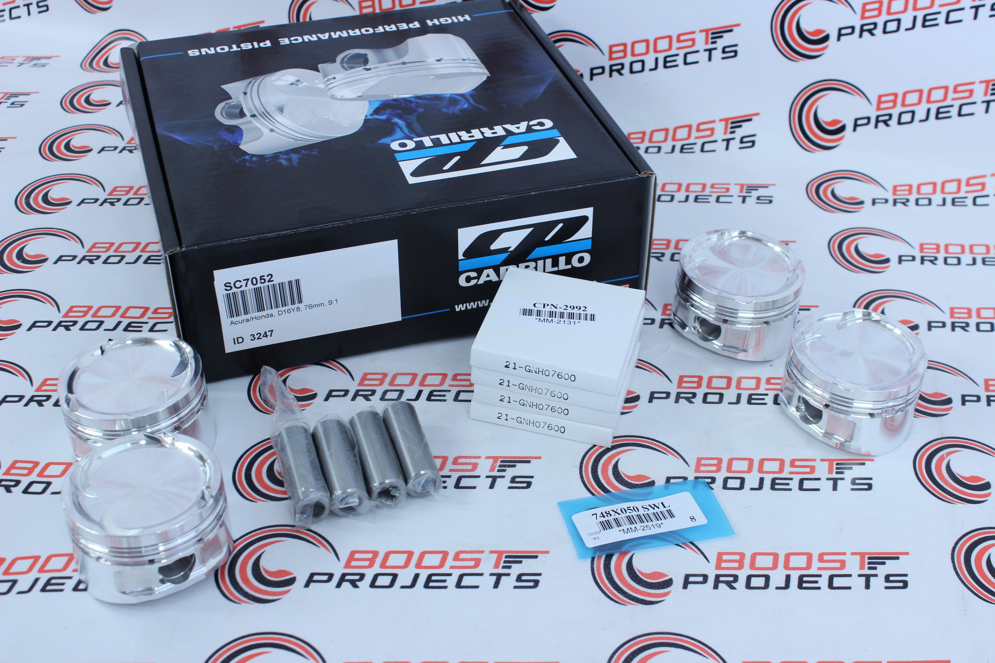 CP Turbo Pistons For Honda Civic D16Y8 Bore 76mm +1.0mm 9.01 CR