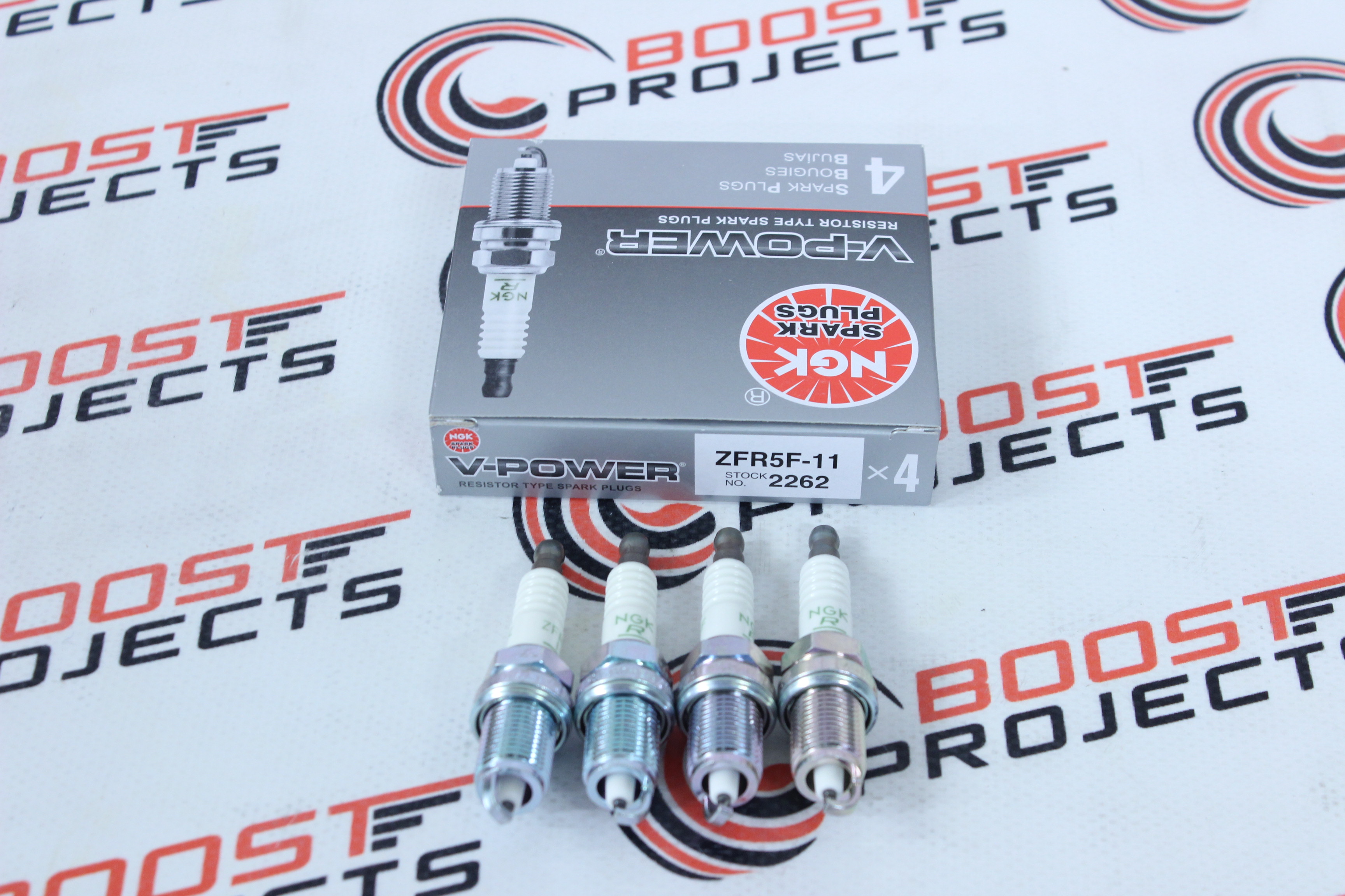 NGK VPower Resistor Type Spark Plugs Set of 4 14mm Thread Size 2262 ZFR5F11 eBay