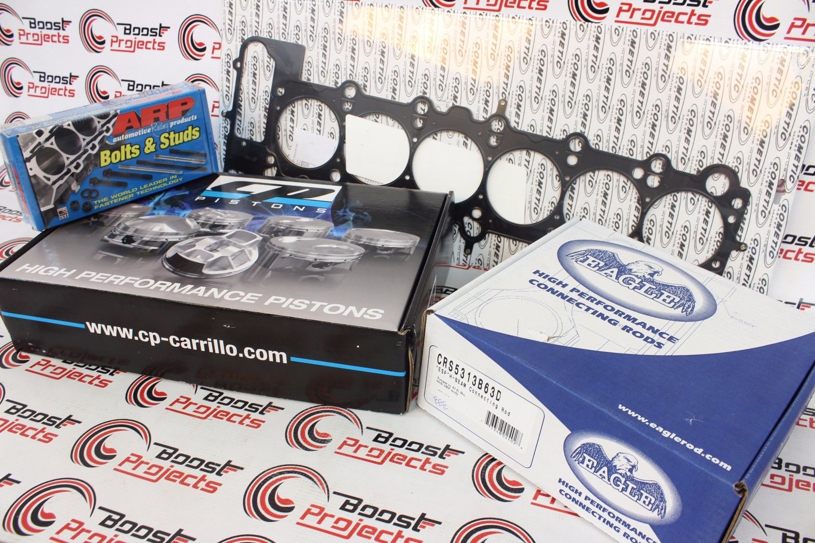 CP Piston 85mm 8.51 &Eagle Rods Head Gasket &ARP Studs Set
