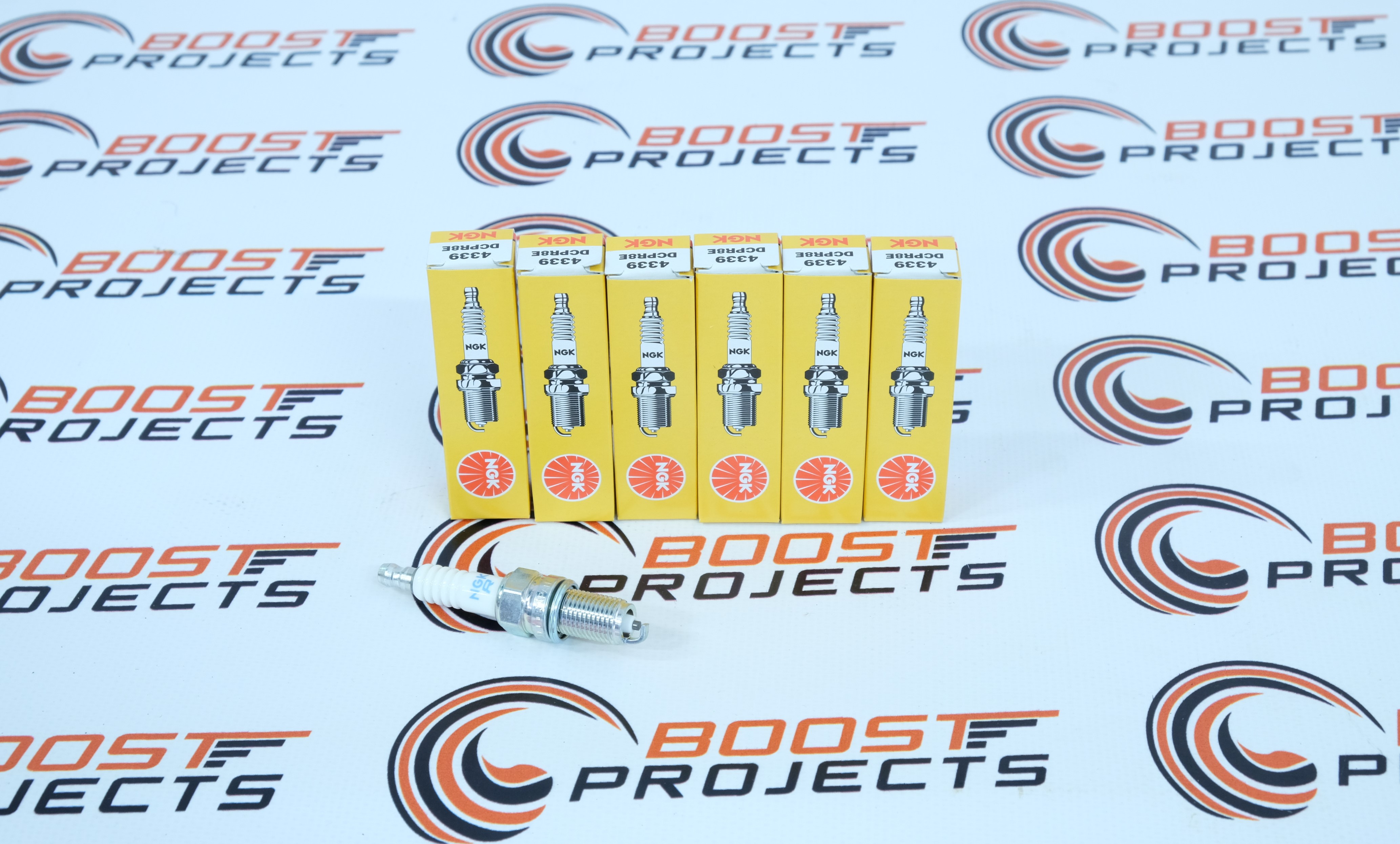 NGK Spark Plug Hex Size 5/8'' Thread Size 12mm 4339 DCPR8E (Set of 6