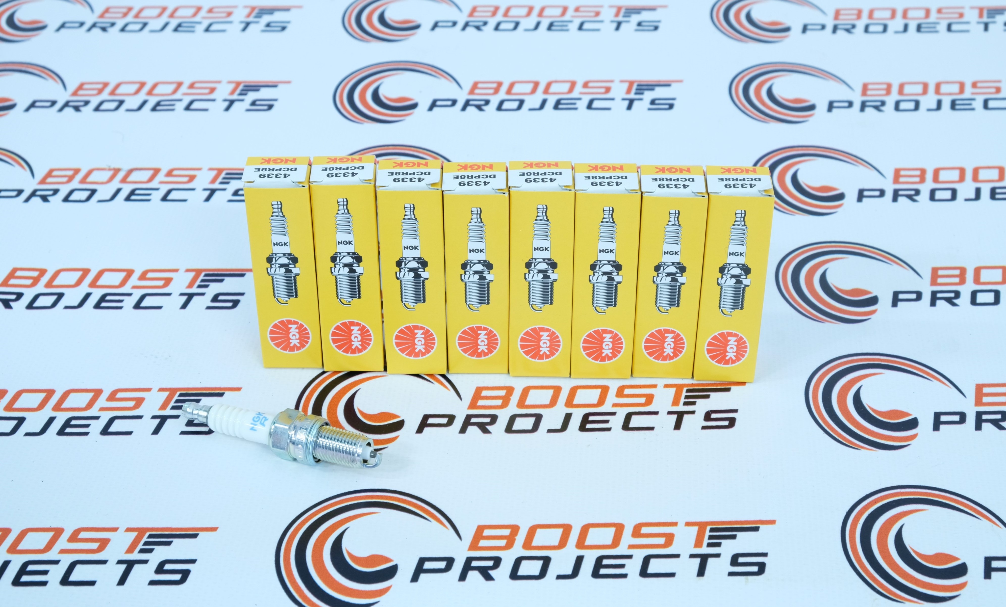 NGK Spark Plug Hex Size 5/8'' Thread Size 12mm 4339 DCPR8E (Set of 8