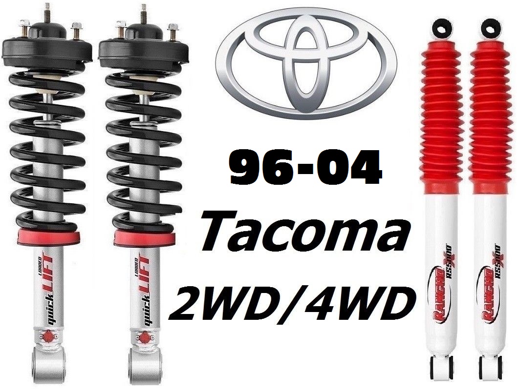 Rancho Quicklift Struts & RS5000X Rear Shocks For 96-04 Tacoma 2/4WD