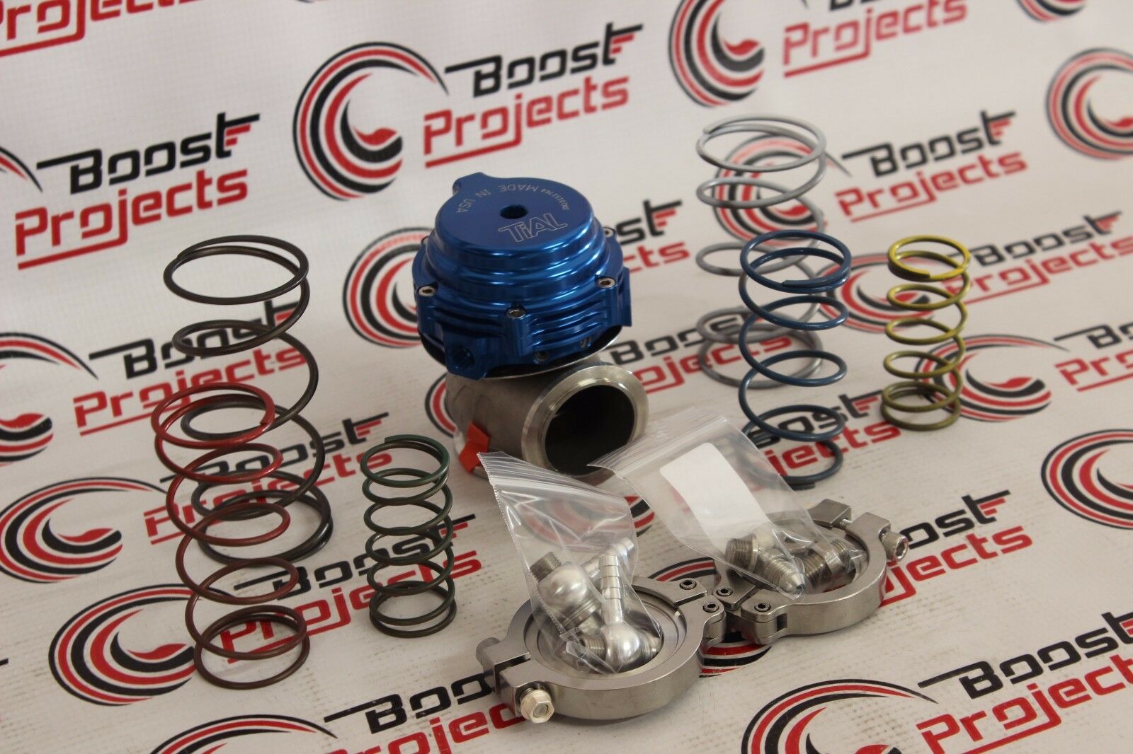 TiAL MVS 38mm Blue WASTEGATE WITH V-BAND AND FLANGES MV-S 002952