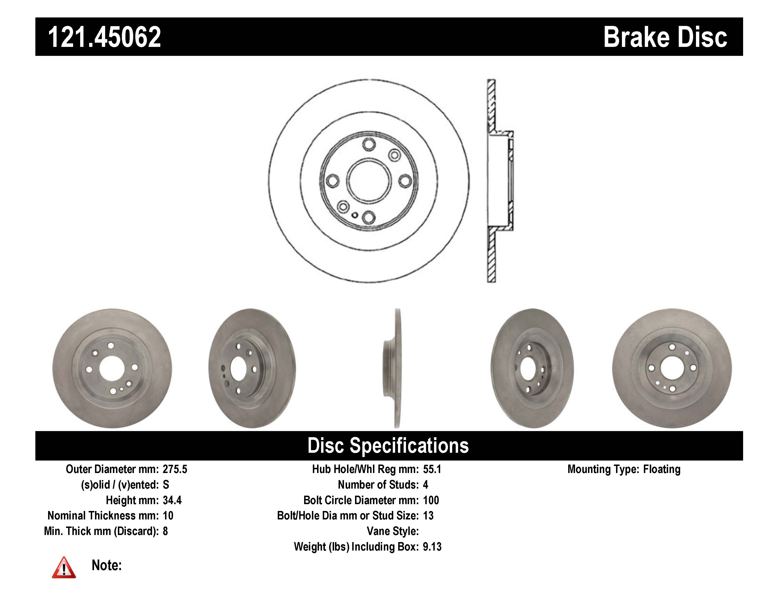 stoptech-disc-standard-brake-rotor-for-2001-2005-mazda-miata-121-45062-ebay