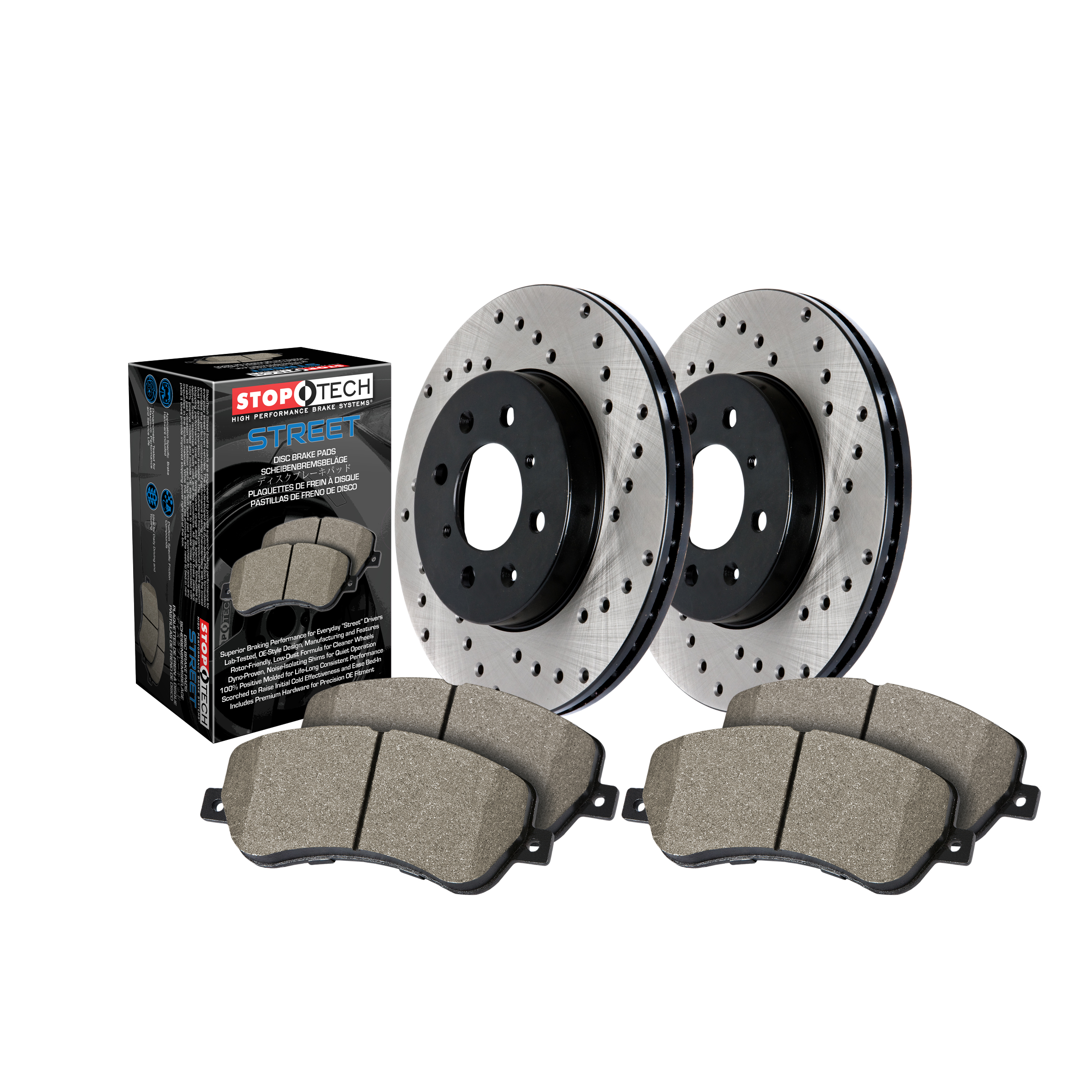 StopTech Disc Brake Pad and Rotor Kit Front for 2008 2016 Mitsubishi