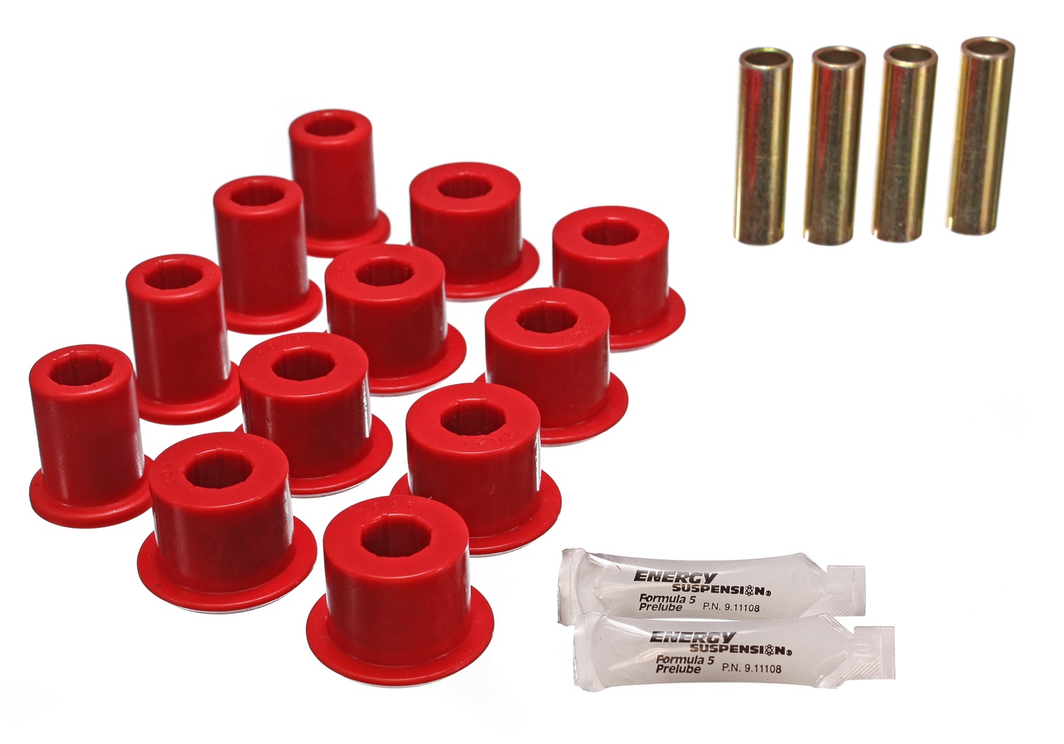 Energy Suspension Leaf Spring Bushing Set Red Rear for Toyota