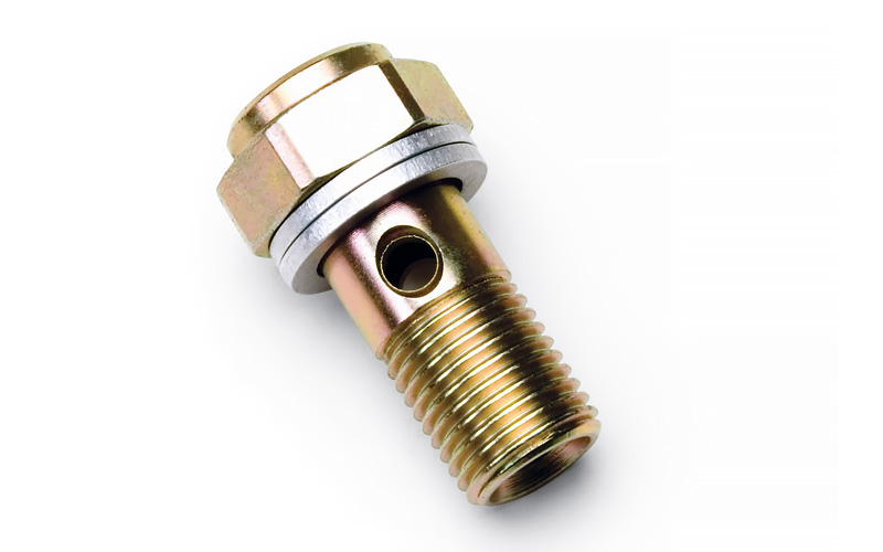 Russell 12mm x 1.25 Banjo Bolt w/1/8 Russell 12mm x 1.25 Banjo Bolt w/1/8