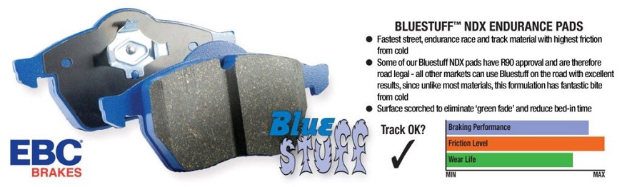 EBC 10 Porsche Cayenne 3.0 Supercharged Hybrid Bluestuff Front Brake Pads
