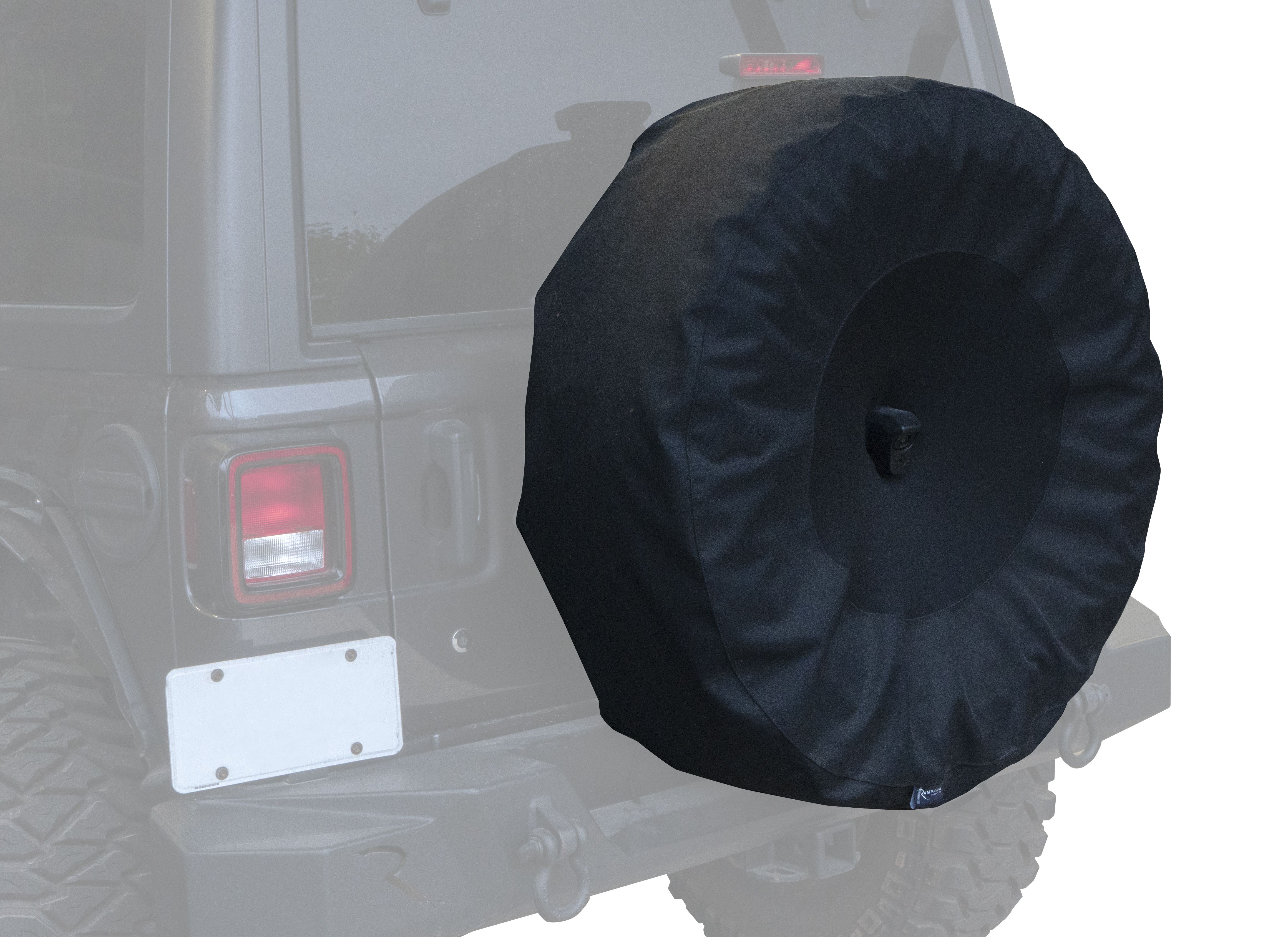 Rampage Black Universal XLarge Canvas Spare Tire Cover 3335 Inch Tire 773535 eBay