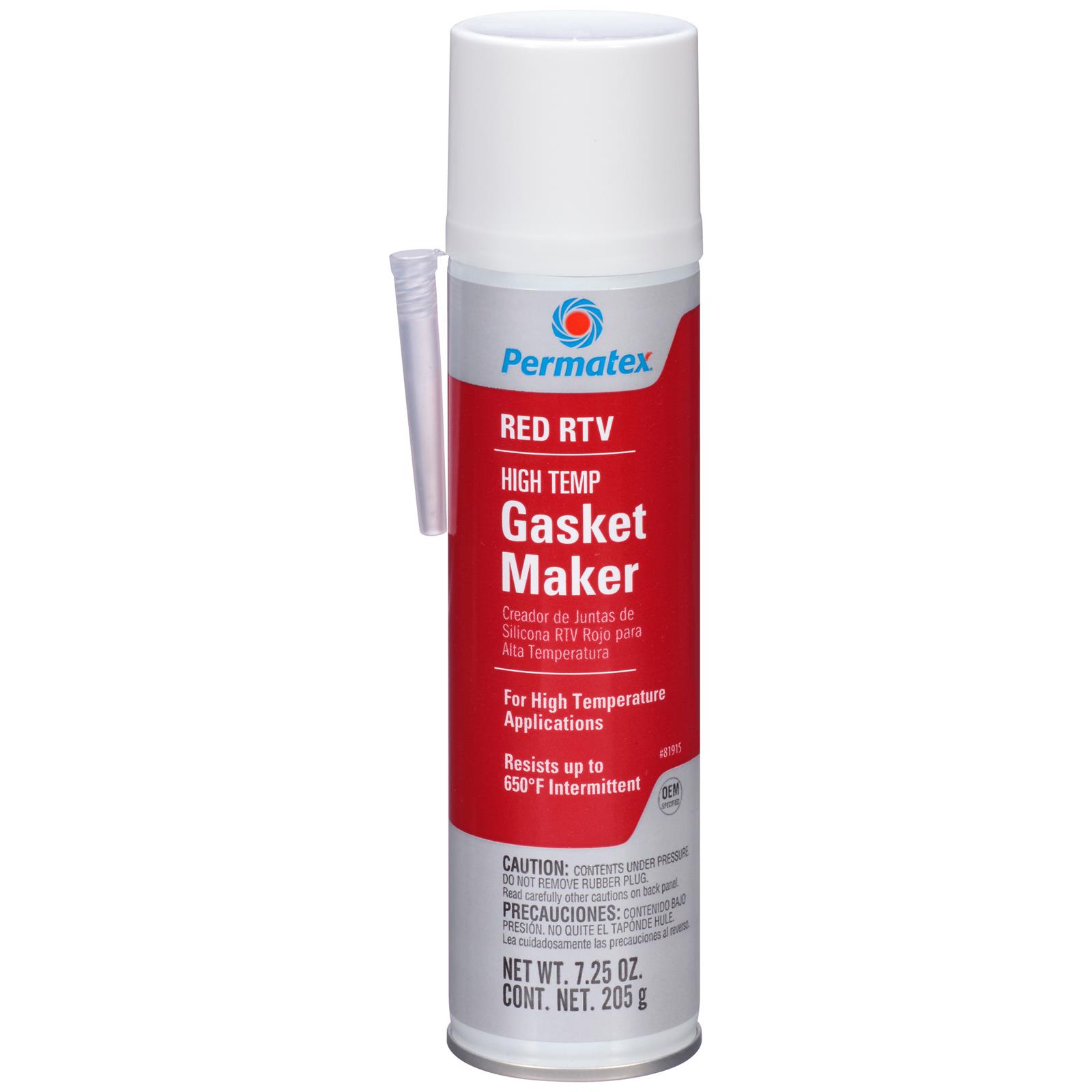Permatex High Temp Red RTV Silicone Gasket Maker 7.25 oz. 65F to 650F