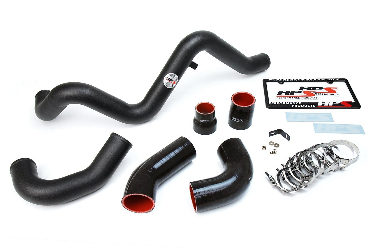 HPS Black Intercooler Hot Charge Pipe & Cold Side for 16-18 Ford Focus ...