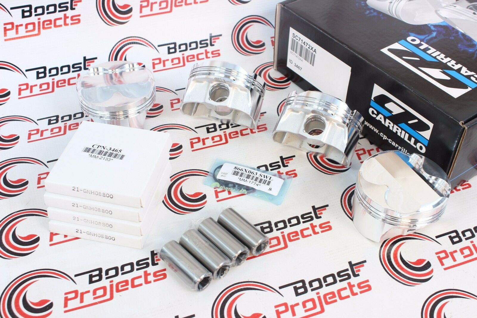 CP Piston Set of 4 For Honda/Acura K24 w/K20A/A2 88mm Bore 12.5 CR