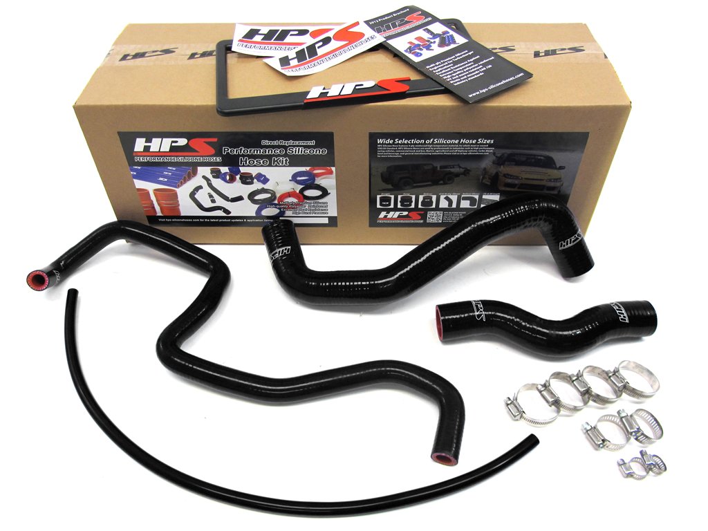 HPS Black Reinforced Silicone Radiator Hose Kit Coolant for 0306