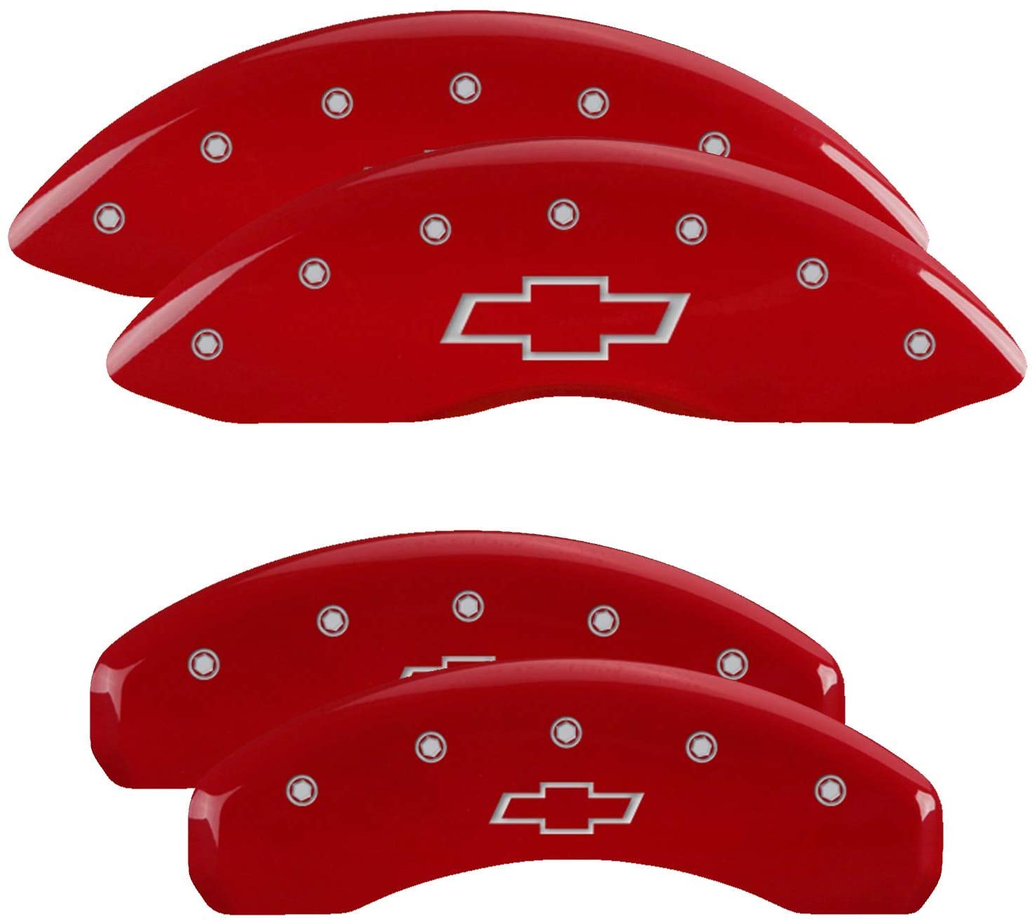 MGP Red Aluminum Caliper Covers for 1418 Chevrolet Silverado 1500 WT