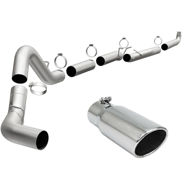 Magnaflow Turbo Back Exhaust Kit w// Free 6/" Tip For 01-03 GMC Chevrolet Duramax
