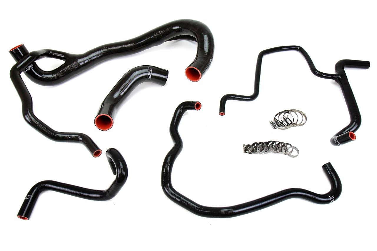HPS Black Radiator & Heater Hose Kit Coolant for 1518 Dodge Challenger