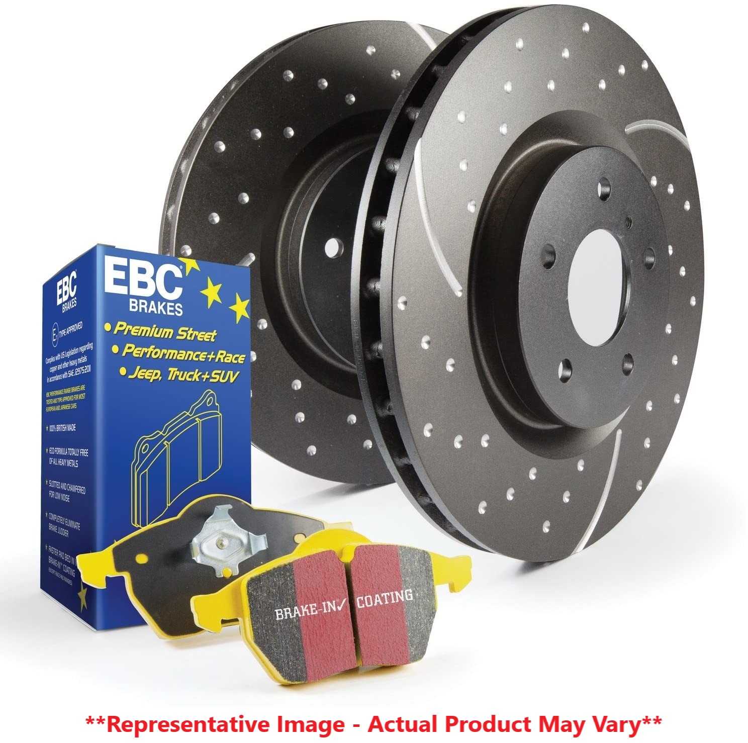 EBC S5 Rear Kit Yellowstuff and GD Rotors for 89-97 300ZX / 89-03
