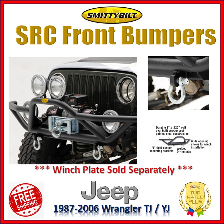 Smittybilt Src Front Bumper W O Winch Plate For 1987 06 Jeep Wrangler Tj Jy Ebay