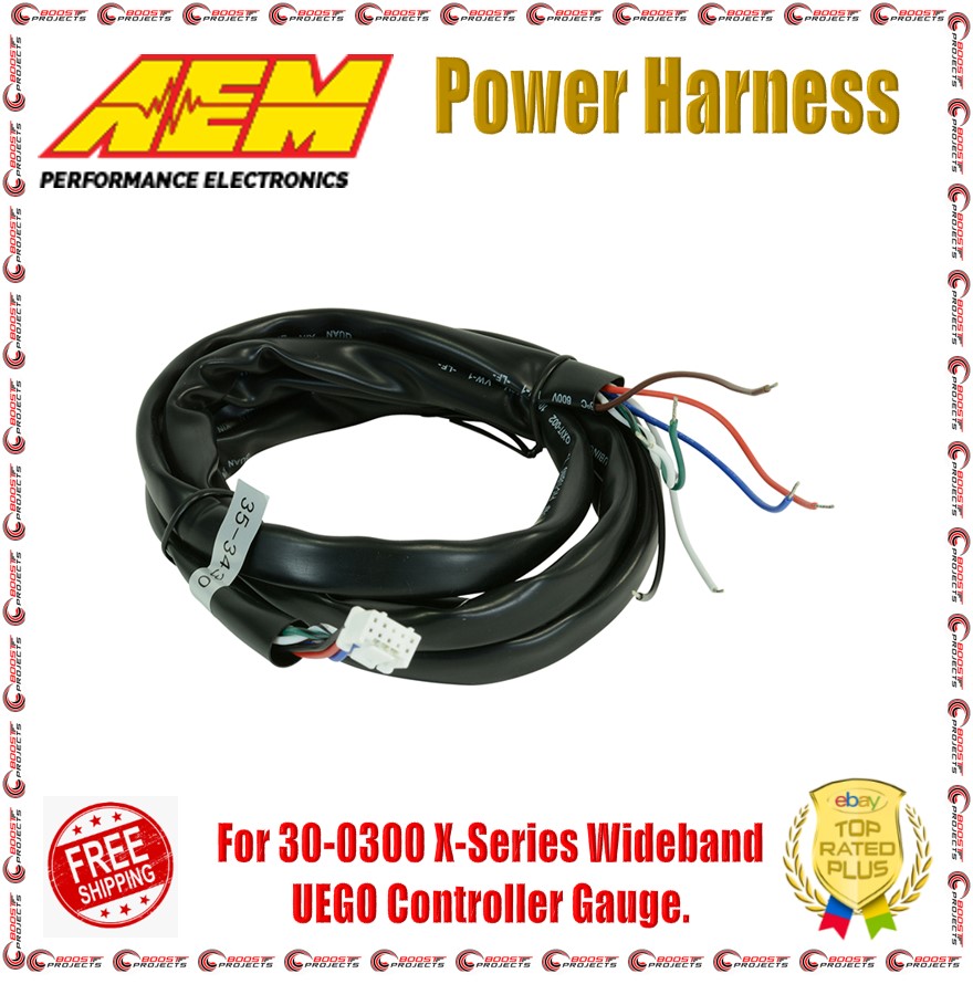 AEM Power Harness For 30-0300 X-Series Wideband UEGO Controller Gauge 30-3459