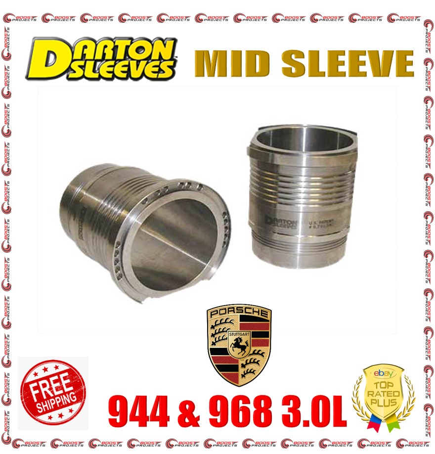 Darton 3.985" Bore 0.377" Wall MID Sleeves For Porsche 944 & 968 3.0L