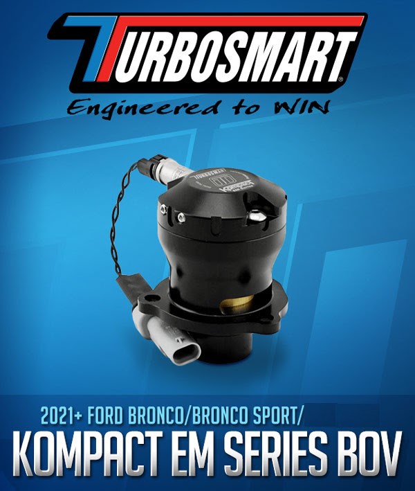 Turbosmart TS-0223-1082 Kompact EM Dual Port BlowOff Valve BOV Ford Bronco Sport