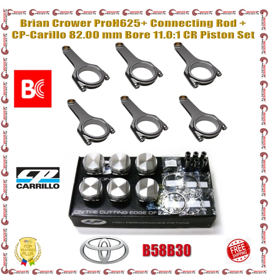 CP Piston SC7705 Brian Crower BC6321HD Piston Connecting Rod Toyota GR Supra B58B30