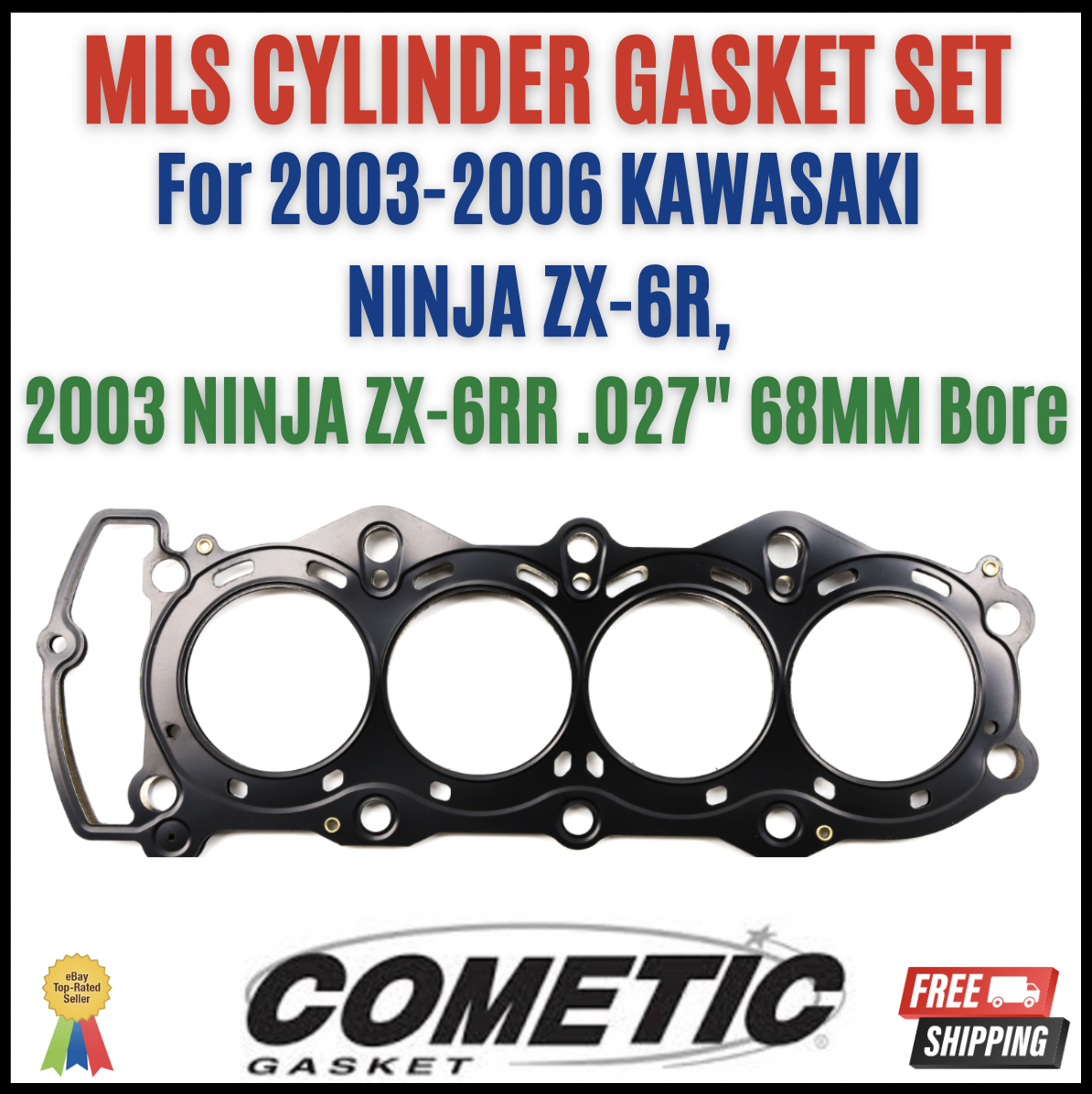 TM  Cometic 0.027'' 68mm MLS Cylinder Head Gasket for Kawasaki