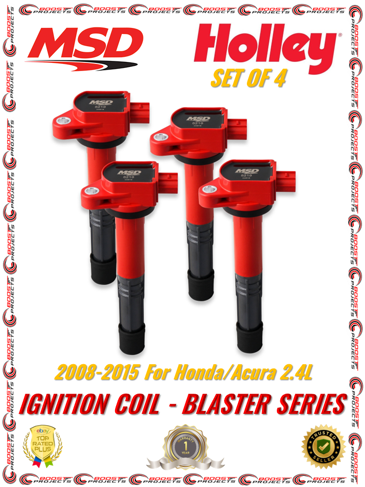 MSD 82194 Coil Set of 4 Red Honda/Acura 2008-2015 2.4L 